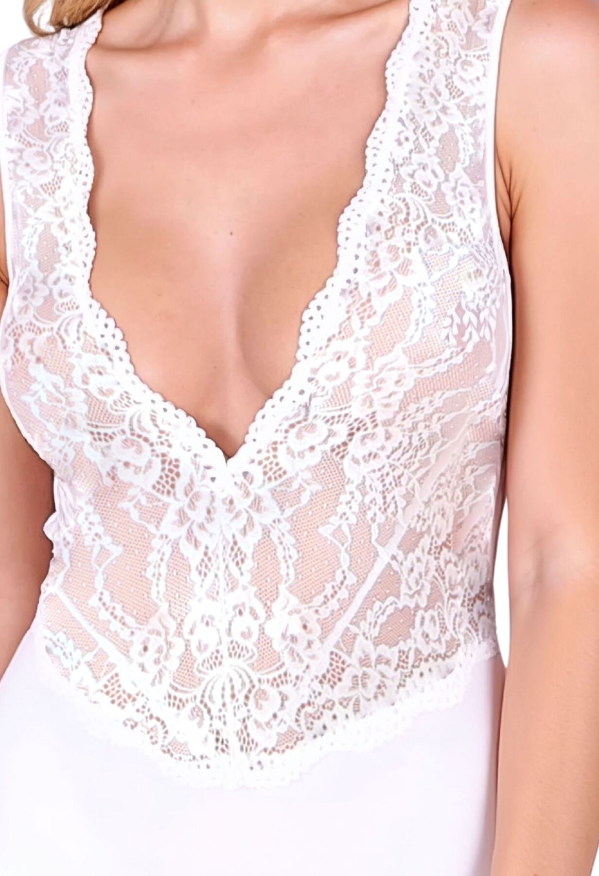 sx2925-95907270718869 Боді Passion EVALIE BODY white XL - Зображення 4