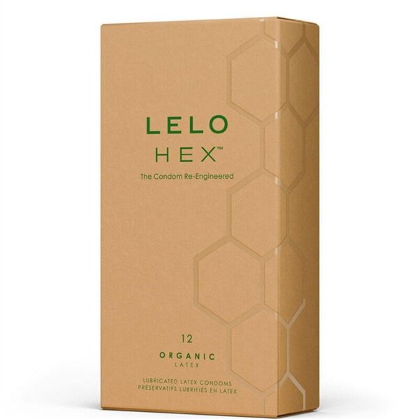 Презервативи LELO HEX Condoms Organic 12 Pack, тонкі та суперміцні (м'ята упаковка!!!)
