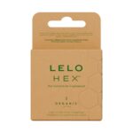 Презервативи LELO HEX Condoms Organic 3 Pack, тонкі та суперміцні