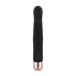 Вібратор-кролик Rosy Gold - Rabbit Vibrator with thrusting function - Black - Зображення 4