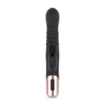 Вібратор-кролик Rosy Gold - Rabbit Vibrator with thrusting function - Black - Зображення 3