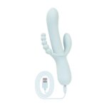 Вібратор-кролик Good Vibes Only - SAGE Triple Stimulation Vibe Soft Silicone - Blue - Зображення 4