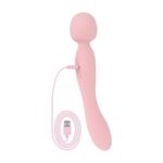 Вібромасажер Good Vibes Only - SIMI Double-Sided Wand Vibrator Soft Silicone - Pink - Зображення 7