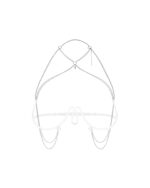 Прикраса на тіло Obsessive Lustique White harness bra S/M/L - Зображення 2