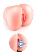 Смоктальна вагіна-мастурбатор Real Body Real Lola, вагіна та анус, з вібрацією і звуком