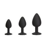 Набір силіконових анальних пробок BMS Roses Til’ Dawn Silicone Anal Plug Kit Starter Kit Black