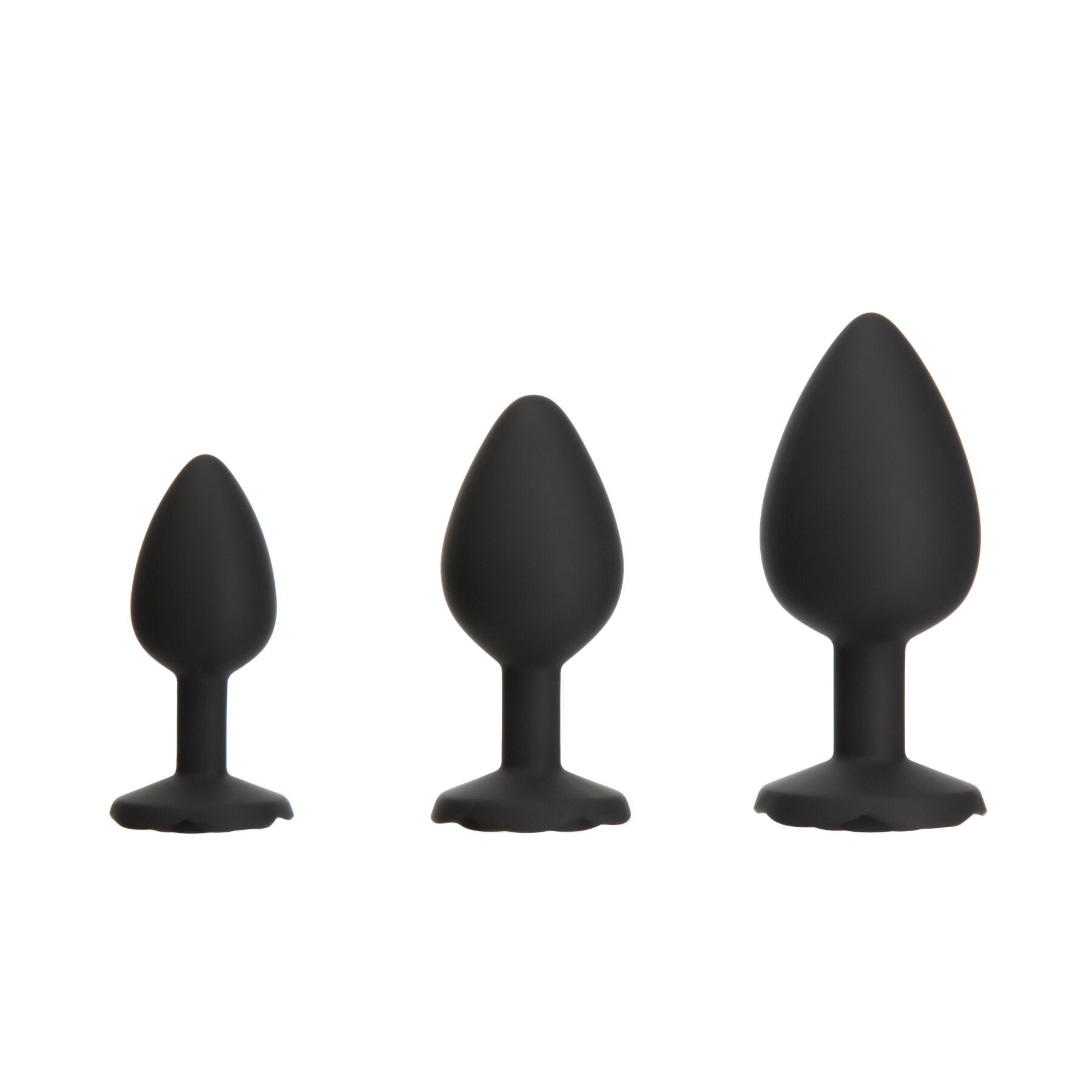 sx3150-27218784686375 Набір силіконових анальних пробок BMS Roses Til’ Dawn Silicone Anal Plug Kit Starter Kit Black - Зображення 1