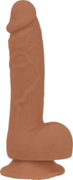 Фалоімітатор ADDICTION Steven 7.5" Silicone Dong Caramel, віброкуля в подарунок - Зображення 2