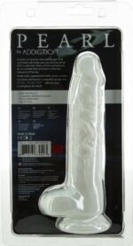 Фалоімітатор ADDICTION Pearl 8.5" Dildo with Balls, віброкуля в подарунок - Зображення 7